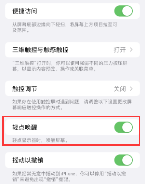 兴宁苹果授权维修站分享iPhone轻点无法唤醒怎么办 