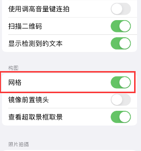 兴宁苹果手机维修网点分享iPhone如何开启九宫格构图功能 