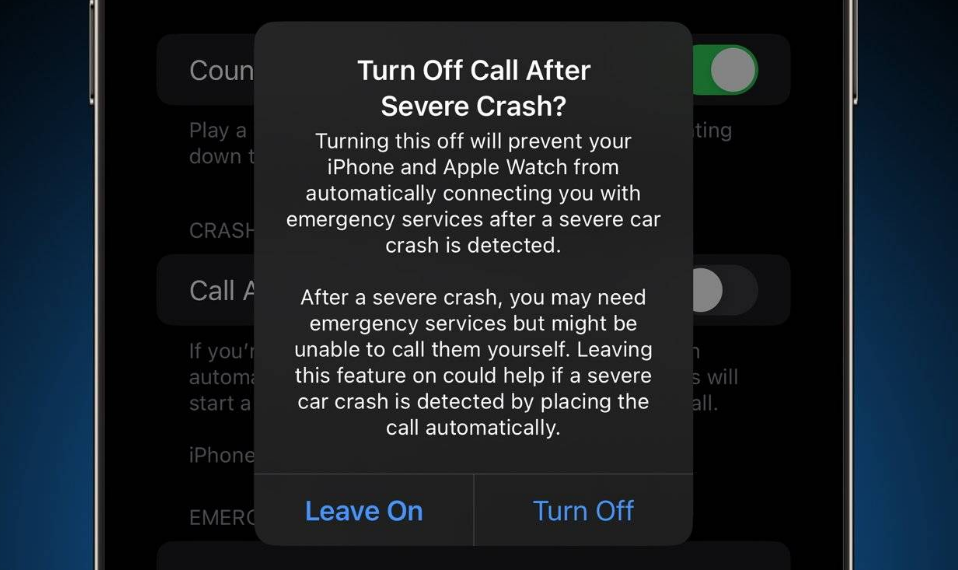 兴宁苹果14维修分享 iPhone 14 和 Apple Watch 上关闭崩溃检测 